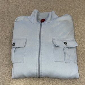 Alfani Light Gray  Zip Front Shirt Jacket